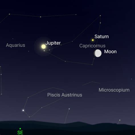 Jupiter lies in the dim constellation of Aries the Ram. . Planet visable tonight